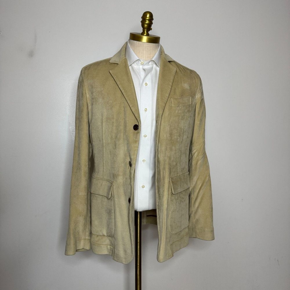 Island Soft Tommy Bahama Sport Coat Blazer Small Mens Brown Solid Cotton